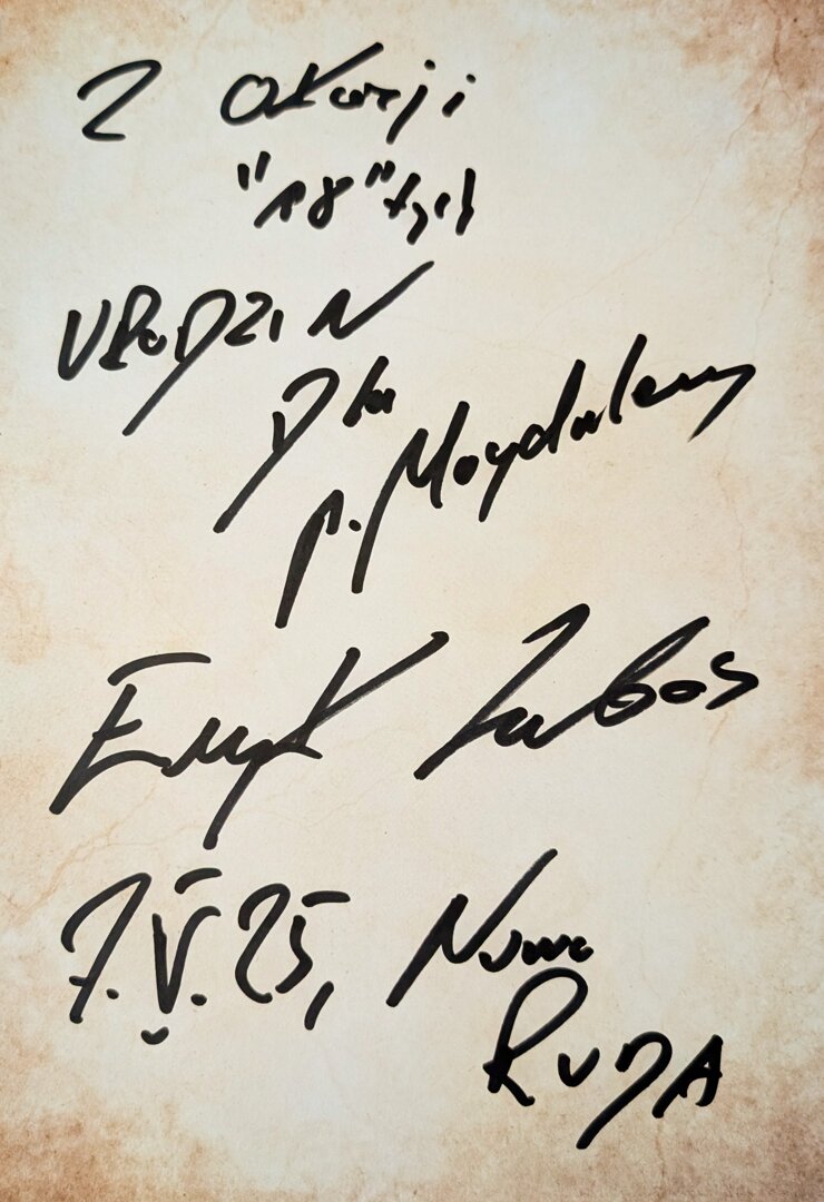 Autograf Eryka Lubosa